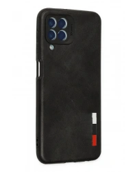 Newface Samsung Galaxy M33 Kılıf Loop Deri Silikon - Siyah