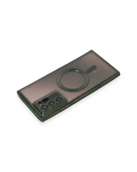 Newface Samsung Galaxy Note 20 Ultra Kılıf Kross Magneticsafe Kapak - Koyu Yeşil