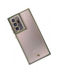 Newface Samsung Galaxy Note 20 Ultra Kılıf Liva Lens Silikon - Yeşil
