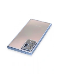 Newface Samsung Galaxy Note 20 Ultra Kılıf Razer Lensli Silikon - Açık Mavi