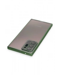Newface Samsung Galaxy Note 20 Ultra Kılıf Razer Lensli Silikon - Yeşil