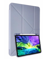 Newface Samsung Galaxy P610 Tab S6 Lite 10.4 Kılıf Kalemlikli Mars Tablet Kılıfı - Lila