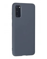 Newface Samsung Galaxy S20 Kılıf Nano içi Kadife Silikon - Gri