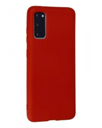 Newface Samsung Galaxy S20 Kılıf Nano içi Kadife Silikon - Kırmızı