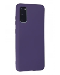 Newface Samsung Galaxy S20 Kılıf Nano içi Kadife Silikon - Mor