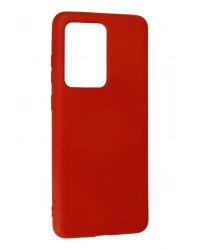Newface Samsung Galaxy S20 Ultra Kılıf Nano içi Kadife Silikon - Kırmızı