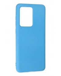 Newface Samsung Galaxy S20 Ultra Kılıf Nano içi Kadife Silikon - Mavi