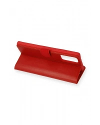 Newface Samsung Galaxy S20 Ultra Trend S Plus Kapaklı Kılıf - Kırmızı