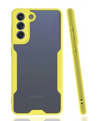Newface Samsung Galaxy S21 FE Kılıf Platin Silikon - Sarı