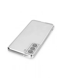 Newface Samsung Galaxy S21 FE Kılıf Razer Lensli Silikon - Gümüş