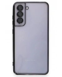 Newface Samsung Galaxy S21 FE Kılıf Razer Lensli Silikon - Siyah