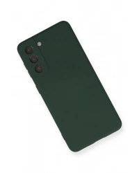 Newface Samsung Galaxy S21 Kılıf Nano içi Kadife Silikon - Koyu Yeşil