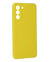 Newface Samsung Galaxy S21 Kılıf Nano içi Kadife Silikon - Sarı