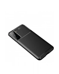 Newface Samsung Galaxy S21 Plus Kılıf Auto Focus Karbon Kapak - Siyah