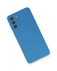 Newface Samsung Galaxy S21 Plus Kılıf Nano içi Kadife Silikon - Mavi