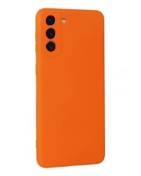 Newface Samsung Galaxy S21 Plus Kılıf Nano içi Kadife Silikon - Turuncu