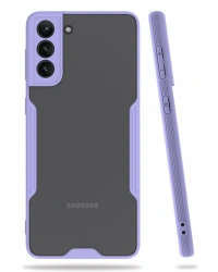 Newface Samsung Galaxy S21 Plus Kılıf Platin Silikon - Lila