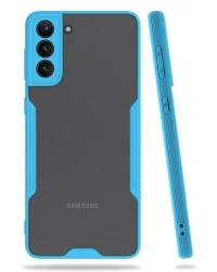 Newface Samsung Galaxy S21 Plus Kılıf Platin Silikon - Mavi