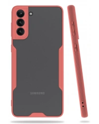 Newface Samsung Galaxy S21 Plus Kılıf Platin Silikon - Pembe