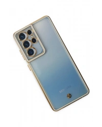 Newface Samsung Galaxy S21 Ultra Kılıf Liva Lens Silikon - Beyaz