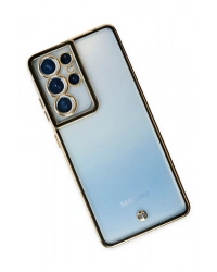 Newface Samsung Galaxy S21 Ultra Kılıf Liva Lens Silikon - Siyah