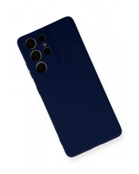 Newface Samsung Galaxy S21 Ultra Kılıf Nano içi Kadife Silikon - Lacivert