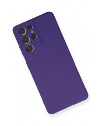 Newface Samsung Galaxy S21 Ultra Kılıf Nano içi Kadife Silikon - Mor