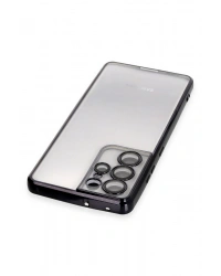 Newface Samsung Galaxy S21 Ultra Kılıf Razer Lensli Silikon - Siyah