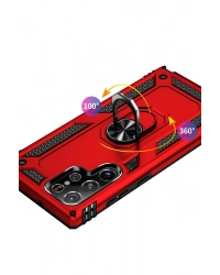 Newface Samsung Galaxy S21 Ultra Kılıf Sofya Yüzüklü Silikon Kapak - Yeşil