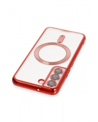 Newface Samsung Galaxy S22 Kılıf Kross Magneticsafe Kapak - Kırmızı