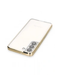 Newface Samsung Galaxy S22 Kılıf Razer Lensli Silikon - Gold