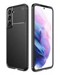 Newface Samsung Galaxy S22 Plus Kılıf Auto Focus Karbon Kapak - Siyah