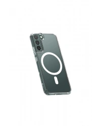 Newface Samsung Galaxy S22 Plus Kılıf Magneticsafe Şeffaf Silikon - Şeffaf