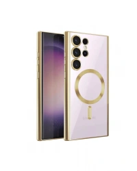 Newface Samsung Galaxy S22 Ultra Kılıf Kross Magneticsafe Kapak - Gold