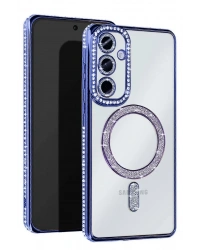 Newface Samsung Galaxy S23 FE Joke Simli Magneticsafe Kılıf - Mavi