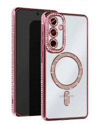 Newface Samsung Galaxy S23 FE Joke Simli Magneticsafe Kılıf - Pembe