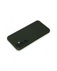 Newface Samsung Galaxy S23 FE Kılıf Nano içi Kadife Silikon - Koyu Yeşil