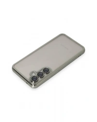 Newface Samsung Galaxy S23 FE Kılıf Razer Lensli Silikon - Gümüş