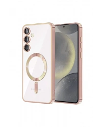 Newface Samsung Galaxy S23 Kılıf Kross Magneticsafe Kapak - Rose