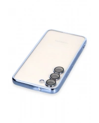 Newface Samsung Galaxy S23 Kılıf Razer Lensli Silikon - Açık Mavi