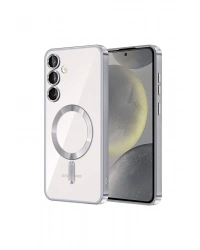 Newface Samsung Galaxy S23 Plus Kılıf Kross Magneticsafe Kapak - Gümüş