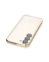 Newface Samsung Galaxy S23 Plus Kılıf Razer Lensli Silikon - Gold
