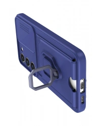 Newface Samsung Galaxy S23 Plus Kılıf Zuma Kartvizitli Yüzüklü Silikon - Lacivert