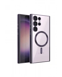 Newface Samsung Galaxy S23 Ultra Kılıf Kross Magneticsafe Kapak - Mor