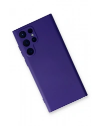 Newface Samsung Galaxy S23 Ultra Kılıf Nano içi Kadife Silikon - Mor