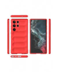 Newface Samsung Galaxy S23 Ultra Kılıf Optimum Silikon - Kırmızı