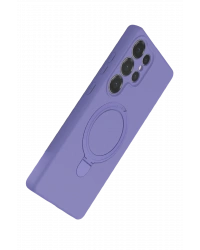 Newface Samsung Galaxy S23 Ultra Regal Magsafe Standlı Kapak - Lila