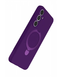 Newface Samsung Galaxy S24 FE Regal Magsafe Standlı Kapak - Derin Mor