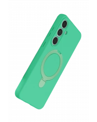 Newface Samsung Galaxy S24 FE Regal Magsafe Standlı Kapak - Yeşil