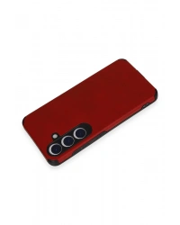 Newface Samsung Galaxy S24 Kılıf Loop Deri Silikon - Kırmızı